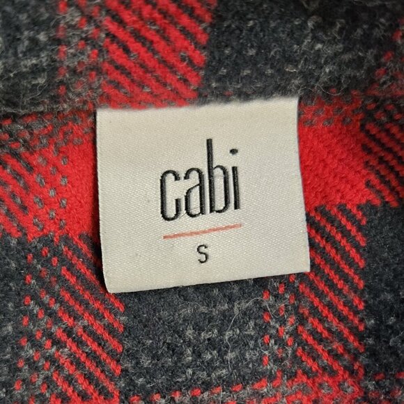 Cabi 3852 Snow Valley Red Black Buffalo Check Plaid Double Breasted Jacket - Picture 7 of 10